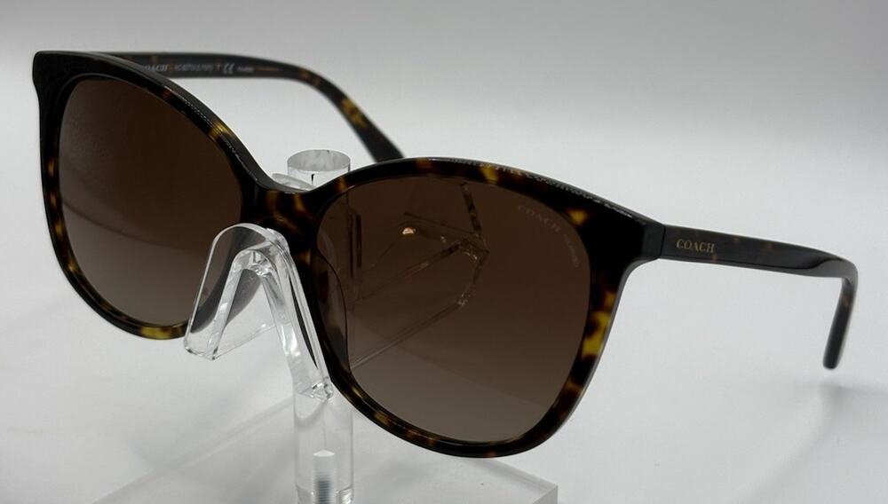 Coach HC8271U L1101 Dark Tortoise Polarized Sunglasses 57-16-140